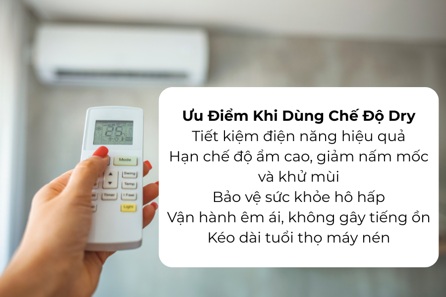 Có nên sử dụng chế độ Dry để tiết kiệm điện