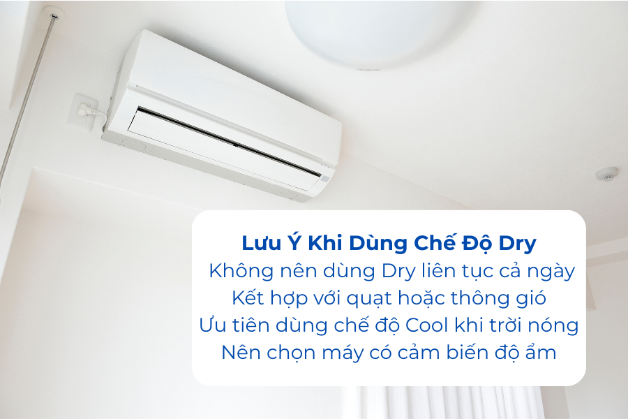 Có nên sử dụng chế độ Dry để tiết kiệm điện