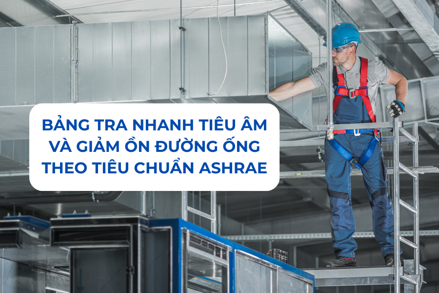 Bảng tra nhanh tiêu âm và giảm ồn đường ống theo tiêu chuẩn ASHRAE