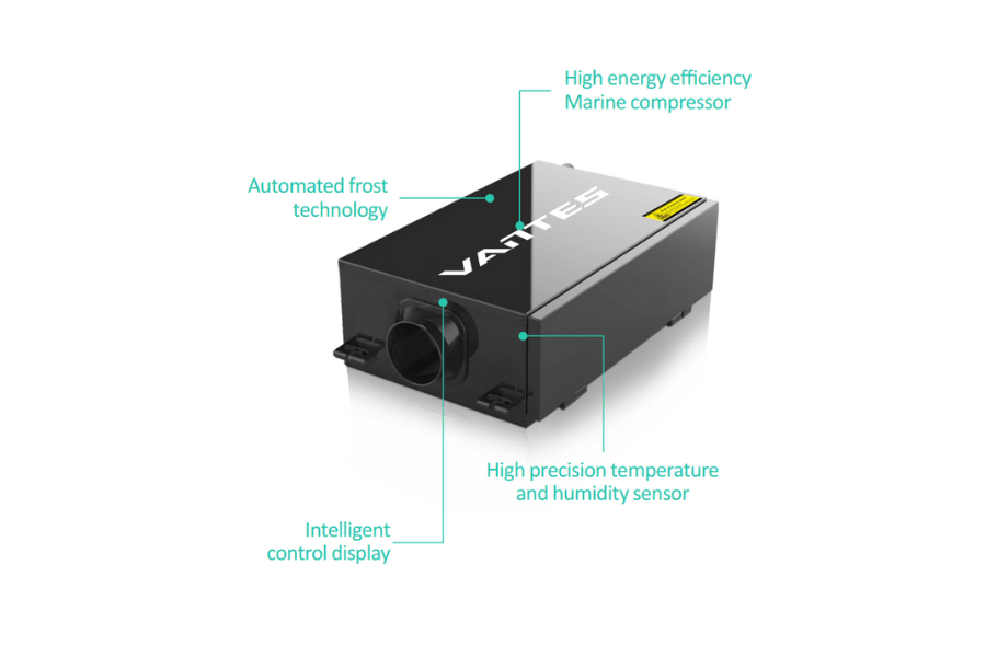 Máy hút ẩm âm trần nối ống gió Vantes VX-100