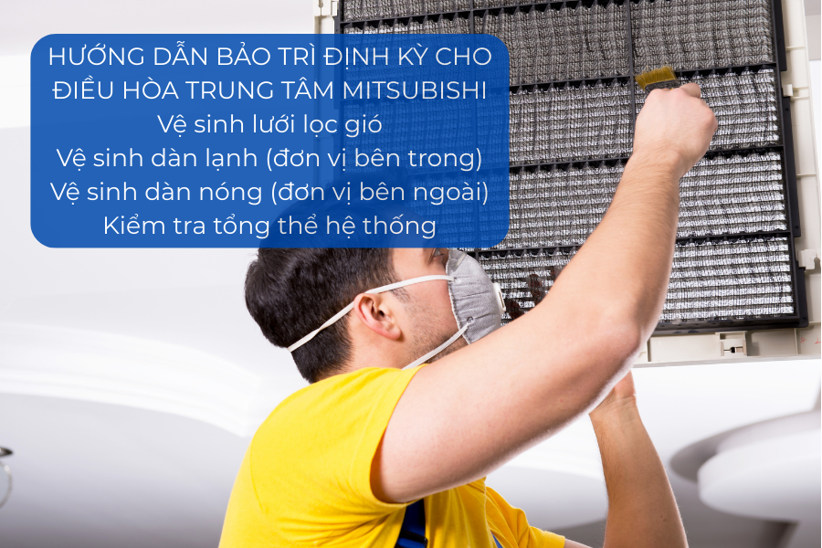 Hướng dẫn bảo trì và xử lý lỗi thường gặp trên điều hòa trung tâm Mitsubishi
