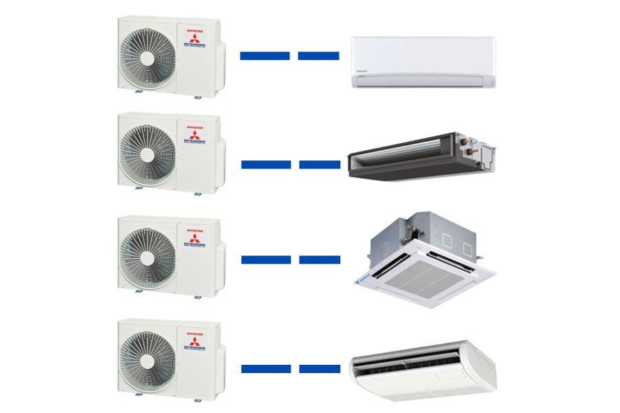 Nên chọn Điều hòa âm trần Cassette hay hệ thống Multi Mitsubishi cho văn phòng, căn hộ lớn