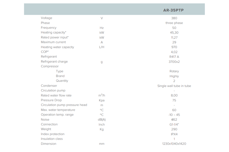 Máy nước nóng bơm nhiệt Ariston AR-35PTP